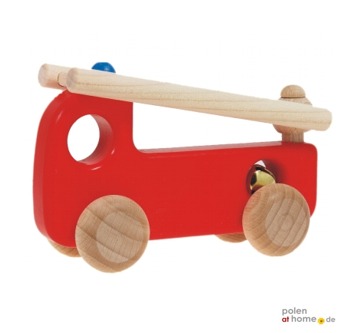 BAJO, Holzspielzeug, Feuerwehrwagen, Greifling