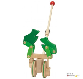BAJO, Holzspielzeug, Schiebespielzeug - Springende Fr�sche