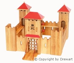 1. Ritterburg, gro�es Schloss mit rotem Dach