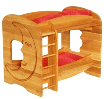 Puppenbetten: Magisches Stockbett mit Mond und Bettzeug