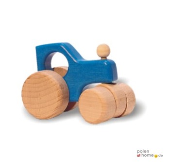 BAJO, Holzspielzeug, Dampfwalze, farbig